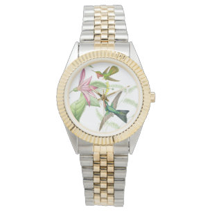 Kolibrie Vogels Wildlife Bloemen Bloemen Horloge