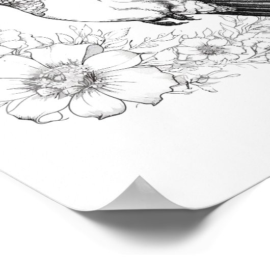 Kolibrie volwassen kleuring poster (Hoek)