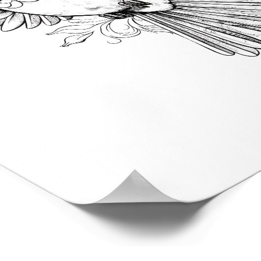 Kolibrie volwassen kleuring poster (Hoek)