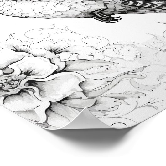 Kolibrie volwassen kleuring poster (Hoek)