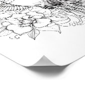 Kolibrie volwassen kleuring poster (Hoek)