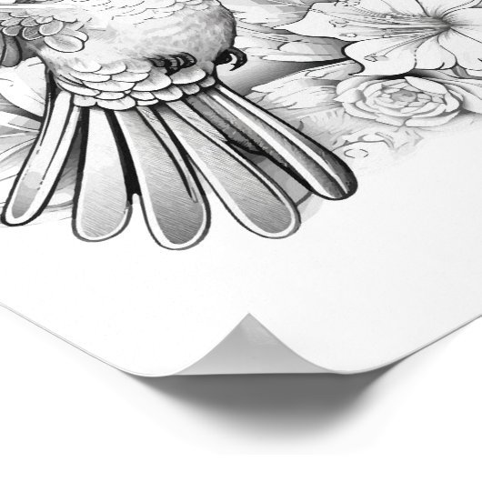 Kolibrie volwassen kleuring poster (Hoek)