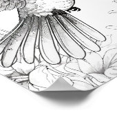 Kolibrie volwassen kleuring poster (Hoek)