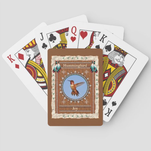 Kolibrie Vreugde Energie Pokerkaarten (Achterkant)