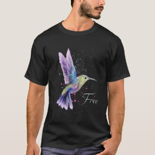 Kolibrie Vrij Vogelen Waterverf Vogelkijken T-shirt