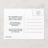 kolibrie | We hebben de adreswijziging verplaatst  Aankondigingskaart (Achterkant)