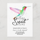 kolibrie | We hebben de adreswijziging verplaatst  Aankondigingskaart (Voorkant)