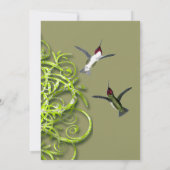 Kolibrie Whimsical Tortelduifjes Groene Boom Kaart (Achterkant)