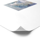 Kolibrie Witte Bloemen Waterverf Print Quote (Hoek)