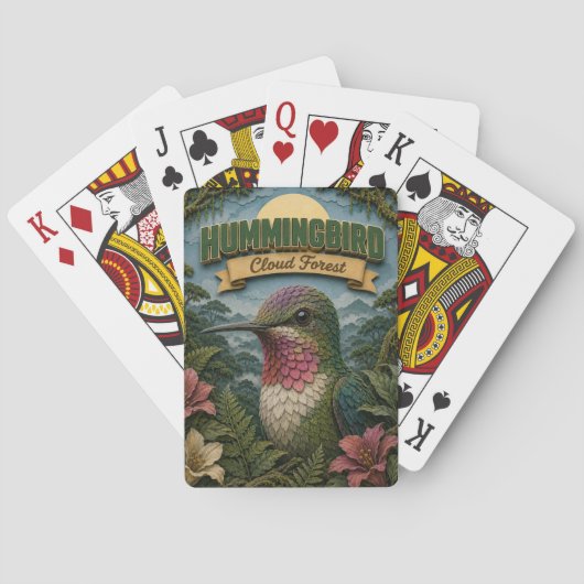 Kolibrie Wolkenwoud POPCUT Pokerkaarten (Achterkant)