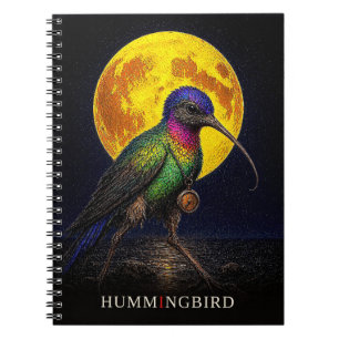 Kolibrie Zakhorloge gotische Surrealist Notitieboek