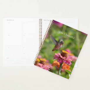 Kolibrie Zinnia Bloemen (mijn fotografie) Planner