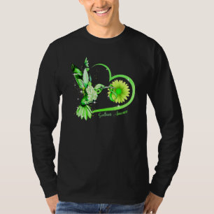 Kolibrie Zonnebloem Hart Groen Lint Scoliose T-shirt