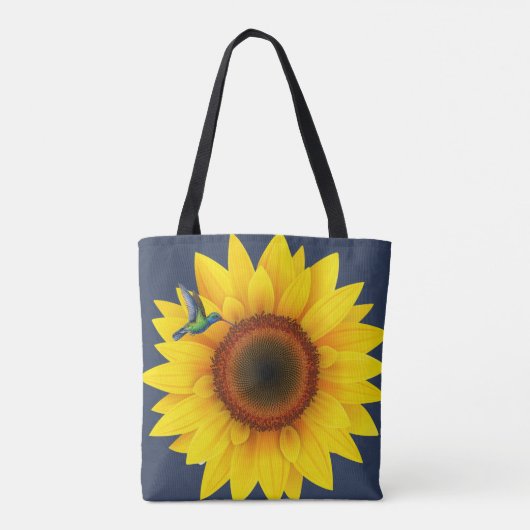 Kolibrie & Zonnebloem Tote Bag (Achterkant)