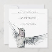 Kolibrie Zwart-wit ELKE Verjaardagsbrunch Kaart (Achterkant)