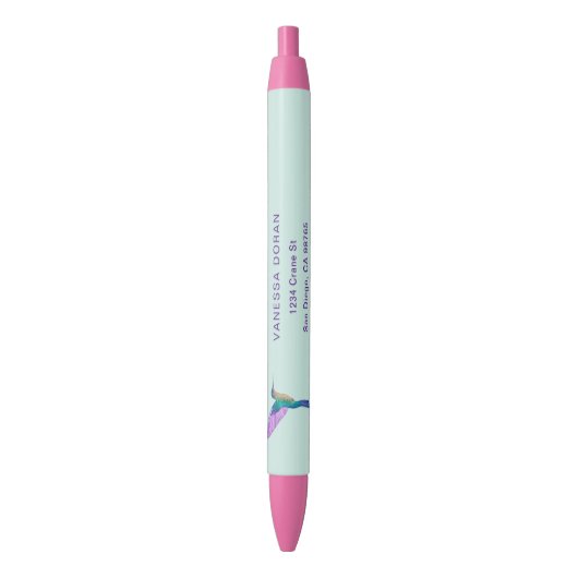 Kolibrie Zwarte Inkt Pen (Voorkant Verticaal)
