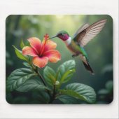 Kolibrie zweeft over een hibiscus muismat (Voorkant)