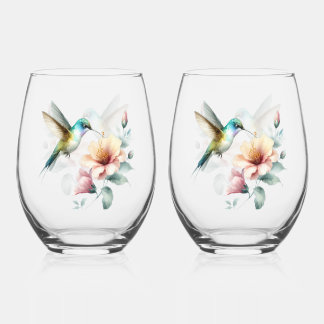 Kolibrieharmonie met Elegante Hibiscus Wijnglas Zonder Voet