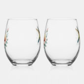 Kolibrieharmonie met Elegante Hibiscus Wijnglas Zonder Voet (Links)