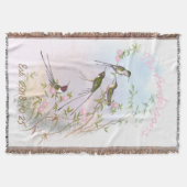 Kolibries Bloemen Custom bruiloft cadeau Deken (Voorkant)