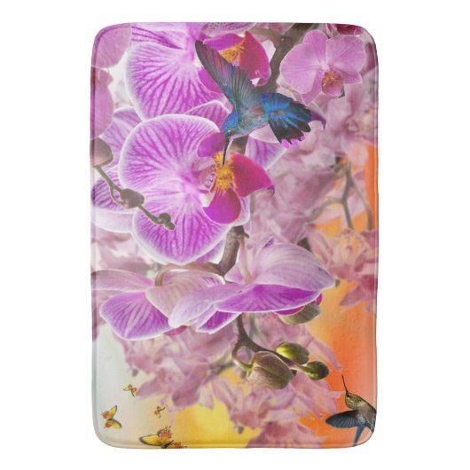 Kolibries & Bloemen Entryway, Home Tapijt of Mat (Voorkant Verticaal)