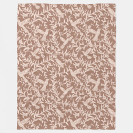 Kolibries Bloemen Fleece Deken