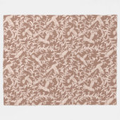 Kolibries Bloemen Fleece Deken (Voorkant (Horizontaal))