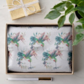 kolibries bloemen patroon tissuepapier (Geschenk)