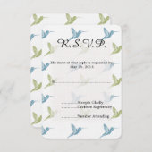 Kolibries Bruiloft RSVP (Voorkant / Achterkant)