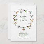 Kolibries bruiloft uitnodiging (Voorkant)
