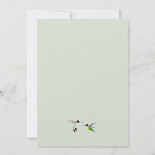 Kolibries bruiloft uitnodiging (Achterkant)