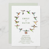 Kolibries bruiloft uitnodiging (Voorkant / Achterkant)