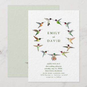 Kolibries bruiloft uitnodiging