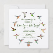 Kolibries bruiloft uitnodiging (Voorkant)