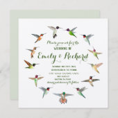 Kolibries bruiloft uitnodiging (Voorkant / Achterkant)