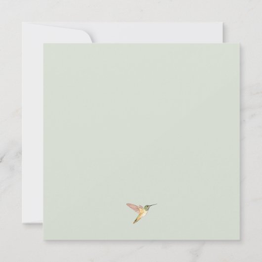 Kolibries bruiloft uitnodiging (Achterkant)