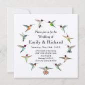 Kolibries bruiloft uitnodiging (Voorkant)