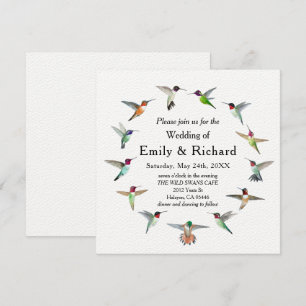 Kolibries bruiloft uitnodiging