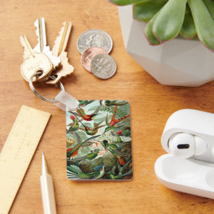 Kolibries door Ernst Haeckel, Vintage Vogels Bomen Sleutelhanger