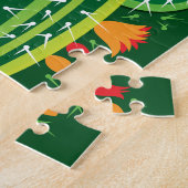 Kolibries en Bloeiende Cactussen Legpuzzel (Zijkant)