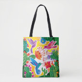 Kolibries en Bloeiende Cactussen Tote Bag (Voorkant)