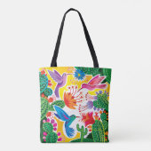 Kolibries en Bloeiende Cactussen Tote Bag (Achterkant)