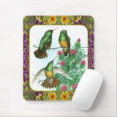 Kolibries en Bloemen #1 Muismat (Met muis)