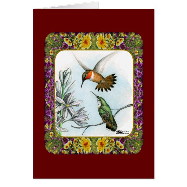 Kolibries en Bloemen #2 (Voorkant)