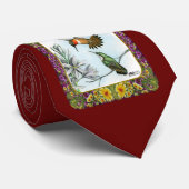 Kolibries en Bloemen #2 Stropdas (Opgerold)
