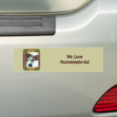 Kolibries en Bloemen #3 Bumpersticker (Op auto)