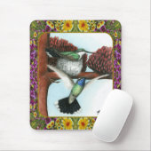Kolibries en Bloemen #3 Muismat (Met muis)