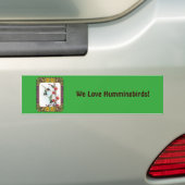 Kolibries en Bloemen #5 Bumpersticker (Op auto)