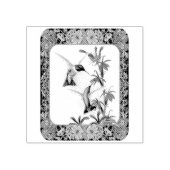 Kolibries en Bloemen #5 Rubberstempel (Afrduk)