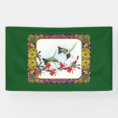 Kolibries en Bloemen #5 Spandoek (Horizontaal)